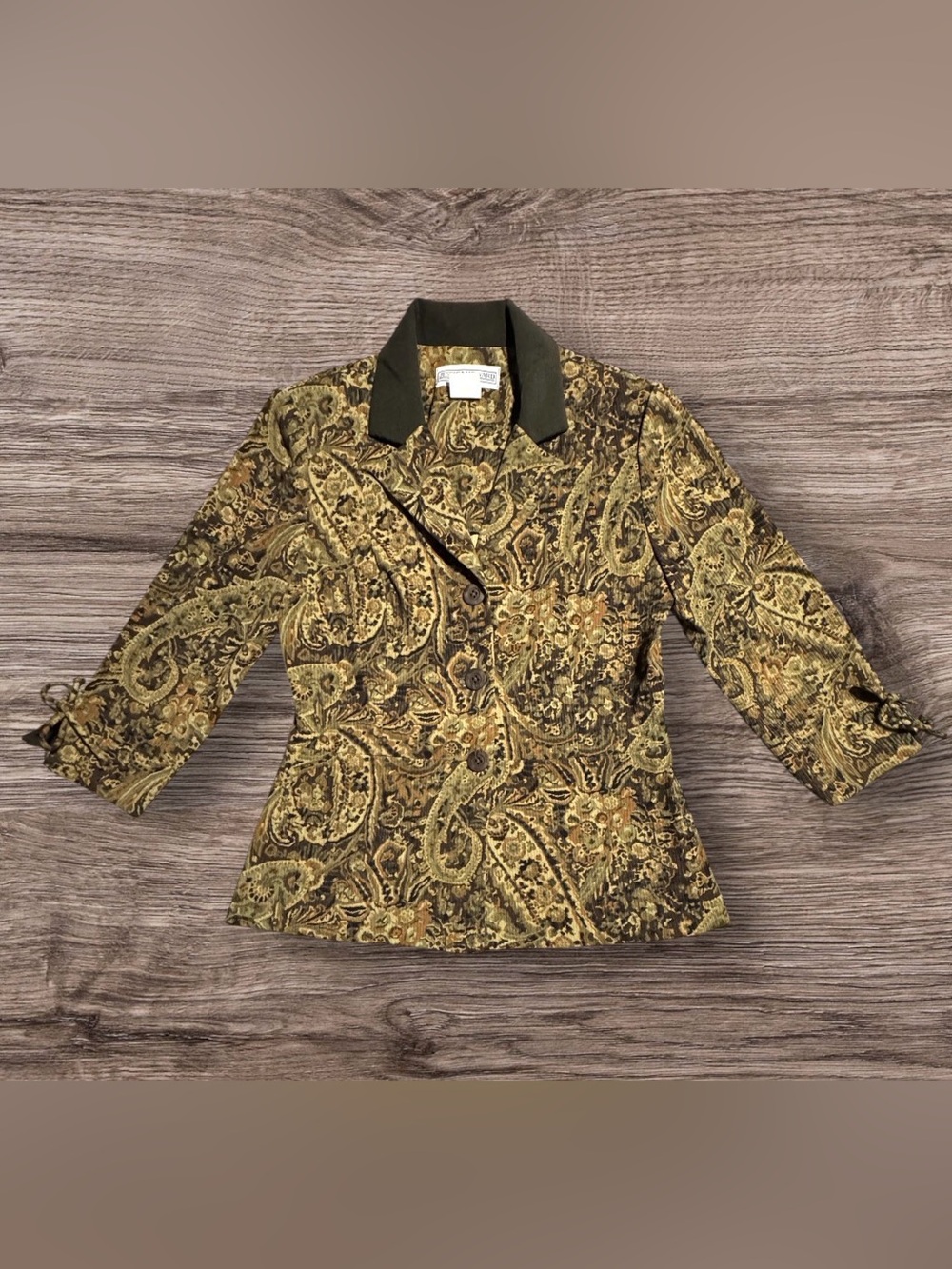 Vintage 90s Jaclyn Smith Paisley Brocade Blazer / Whimsigoth Tapestry Jacket